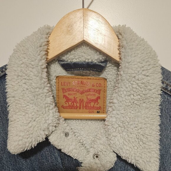 Levi's Men's Sherpa Trucker Jacket Sz Medium - Picture 5 of 6